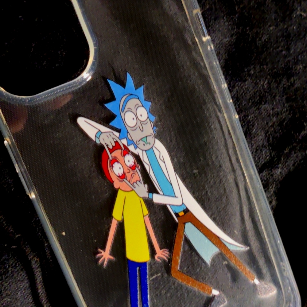 Rick and Morty clear iPhone 13 case